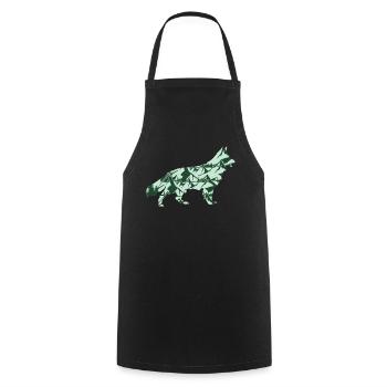 White Shepherd Dog Leash German Shepherd - Cooking Apron - black - Front - AI Model Male 185 dark (185cm)