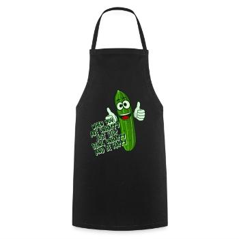 Pickles Cucumber Pickle Jar Cucumbers - Kochschürze - Schwarz - Vorne - AI Model Male 185 dark (185cm)