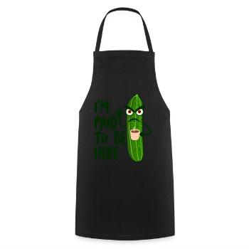 Cucumber Grumpy Middle Finger Coffee - Kochschürze - Schwarz - Vorne - AI Model Male 185 dark (185cm)
