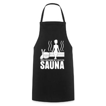 Sauna Spa Thermes Bien-être - Tablier de cuisine - noir - Devant - AI Model Male 185 dark (185cm)