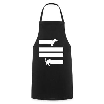 Long Pooping Dachshund Dog Poop Dogs - Cooking Apron - black - Front - AI Model Male 185 dark (185cm)
