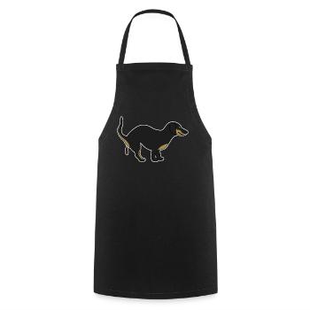 Pooping Dogs Dog Poop Dachshund - Kochschürze - Schwarz - Vorne - AI Model Male 185 dark (185cm)