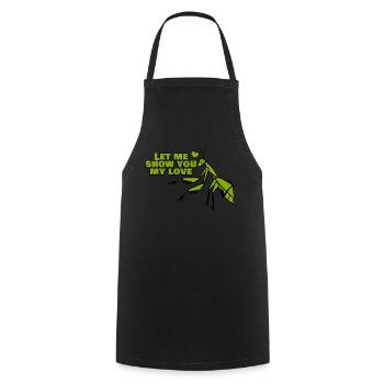Praying Mantis Love Joke - Kochschürze - Schwarz - Vorne - AI Model Male 185 dark (185cm)