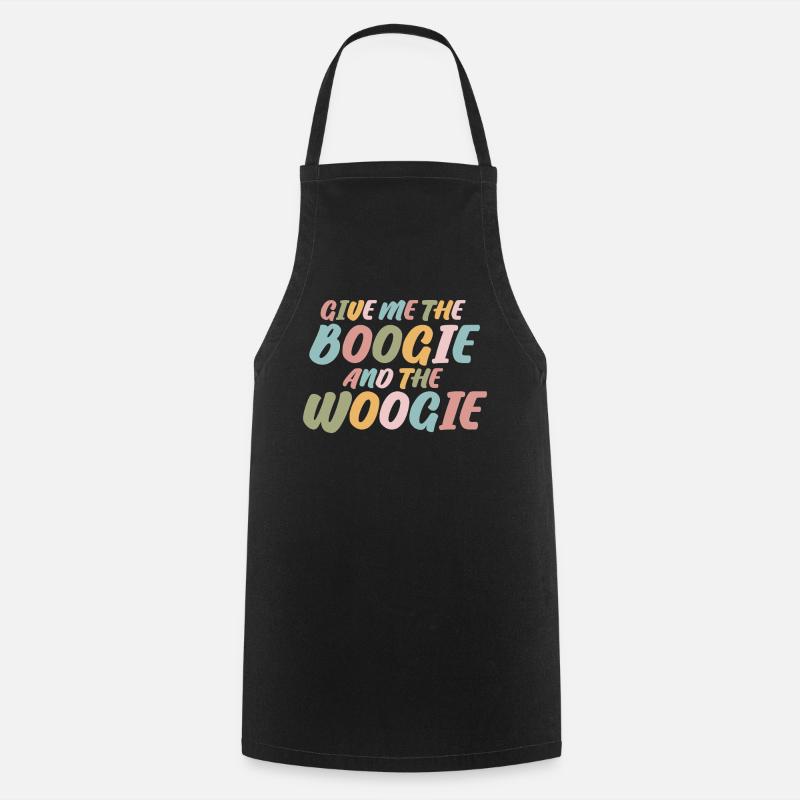 Boogie Woogie Retro Dancer Swing Dancing - Cooking Apron - black