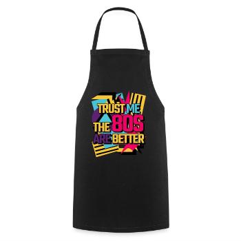 1980 ' s Vintage Années 80 Musique Cassette Disco - Tablier de cuisine - noir - Devant - AI Model Male 185 dark (185cm)