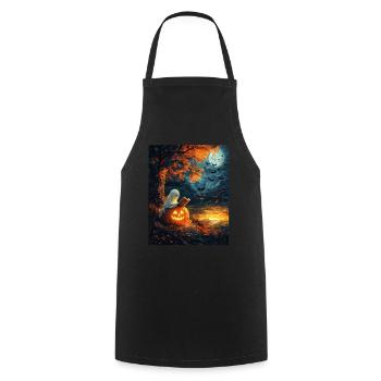 Cadeau d’Halloween Femmes Hommes Enfants Décoration - Tablier de cuisine - noir - Devant - AI Model Male 185 dark (185cm)