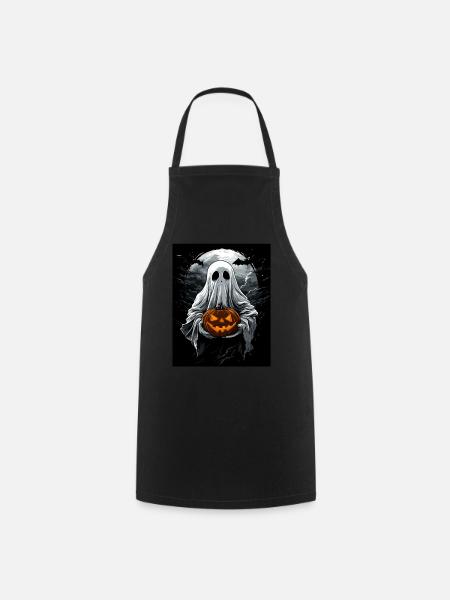 Halloween Geschenk Frauen Geist Männer Kinder Deko - Kochschürze - Schwarz