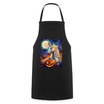 Cadeau d’Halloween Femmes Licorne Hommes Enfants - Tablier de cuisine - noir - Devant - AI Model Male 185 dark (185cm)