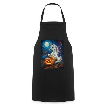Cadeau d’Halloween Femmes Licorne Hommes Enfants - Tablier de cuisine - noir - Devant - AI Model Male 185 dark (185cm)