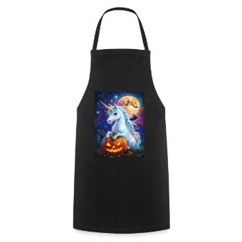 Cadeau d’Halloween Femmes Licorne Hommes Enfants - Tablier de cuisine - noir - Devant - AI Model Male 185 dark (185cm)