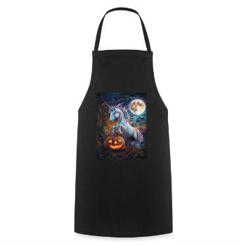 Cadeau d’Halloween Femmes Licorne Hommes Enfants - Tablier de cuisine - noir - Devant - AI Model Male 185 dark (185cm)