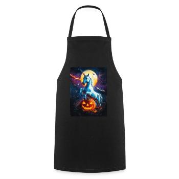 Cadeau d’Halloween Femmes Licorne Hommes Enfants - Tablier de cuisine - noir - Devant - AI Model Male 185 dark (185cm)