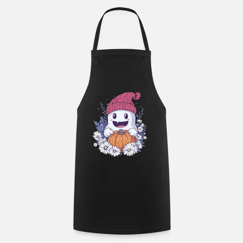 Halloween Geist Geschenk Frauen Männer Kinder Deko - Kochschürze - Schwarz