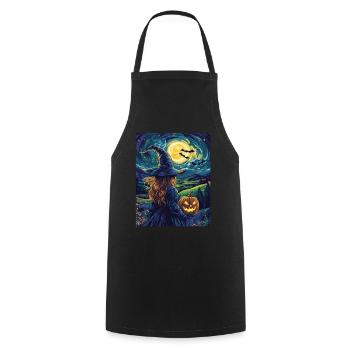 Halloween Cadeau Femmes Sorcière Hommes Enfants Décoration - Tablier de cuisine - noir - Devant - AI Model Male 185 dark (185cm)
