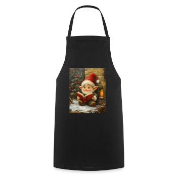 Christmas Elf Women Men Children Christmas - Cooking Apron - black - Front - AI Model Male 185 dark (185cm)
