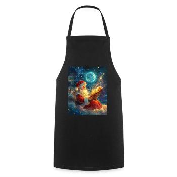 Père Noël Femmes Hommes Enfants Noël - Tablier de cuisine - noir - Devant - AI Model Male 185 dark (185cm)