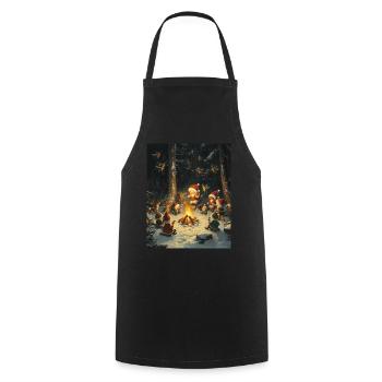Père Noël Femmes Hommes Enfants Noël - Tablier de cuisine - noir - Devant - AI Model Male 185 dark (185cm)