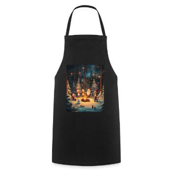 Père Noël Femmes Hommes Enfants Noël - Tablier de cuisine - noir - Devant - AI Model Male 185 dark (185cm)