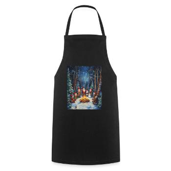 Père Noël Femmes Hommes Enfants Noël - Tablier de cuisine - noir - Devant - AI Model Male 185 dark (185cm)