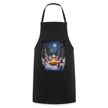 Père Noël Femmes Hommes Enfants Noël - Tablier de cuisine - noir - Devant - AI Model Male 185 dark (185cm)