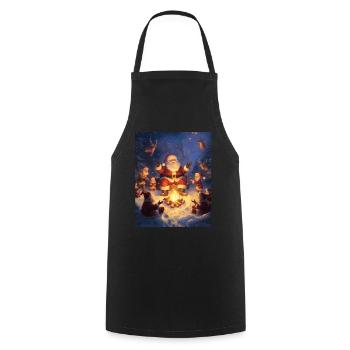 Père Noël Femmes Hommes Enfants Noël - Tablier de cuisine - noir - Devant - AI Model Male 185 dark (185cm)