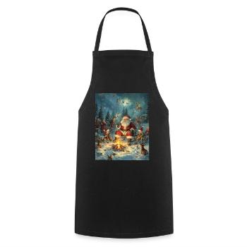 Père Noël Femmes Hommes Enfants Noël - Tablier de cuisine - noir - Devant - AI Model Male 185 dark (185cm)