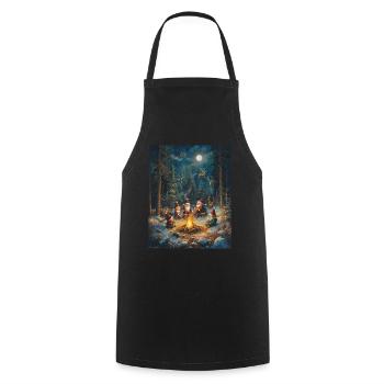 Père Noël Femmes Hommes Enfants Noël - Tablier de cuisine - noir - Devant - AI Model Male 185 dark (185cm)