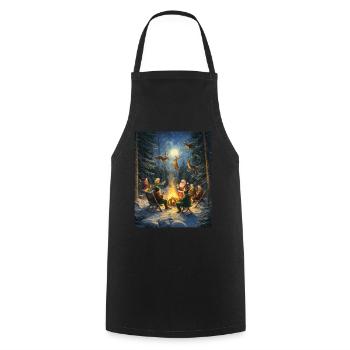 Père Noël Femmes Hommes Enfants Noël - Tablier de cuisine - noir - Devant - AI Model Male 185 dark (185cm)