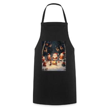 Père Noël Femmes Hommes Enfants Noël - Tablier de cuisine - noir - Devant - AI Model Male 185 dark (185cm)