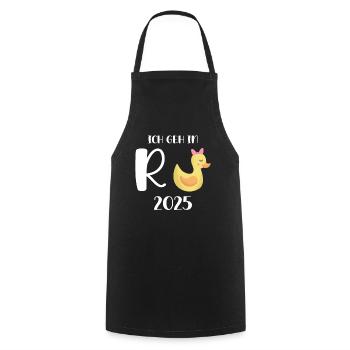 Duck Pension 2025 Pension Retirement Grandpa Grandma Pensioner - Cooking Apron - black - Front - AI Model Male 185 dark (185cm)