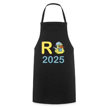 Duck Pension 2025 Pension Retirement Grandpa Grandma Pensioner - Cooking Apron - black - Front - AI Model Male 185 dark (185cm)