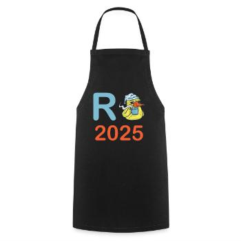 Duck Pension 2025 Pension Retirement Grandpa Grandma Pensioner - Cooking Apron - black - Front - AI Model Male 185 dark (185cm)