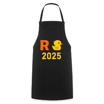 Duck Pension 2025 Pension Retirement Grandpa Grandma Pensioner - Cooking Apron - black - Front - AI Model Male 185 dark (185cm)