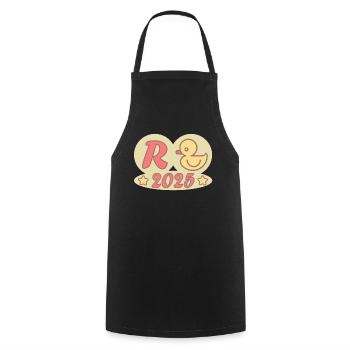 Duck Pension 2025 Pension Retirement Grandpa Grandma Pensioner - Cooking Apron - black - Front - AI Model Male 185 dark (185cm)
