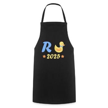 Duck Pension 2025 Pension Retirement Grandpa Grandma Pensioner - Cooking Apron - black - Front - AI Model Male 185 dark (185cm)