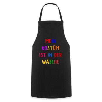 Carnival Costume Women's Gift Carnival Carnival - Cooking Apron - black - Front - AI Model Male 185 dark (185cm)