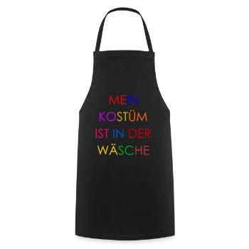 Carnival Costume Women's Gift Carnival Carnival - Cooking Apron - black - Front - AI Model Male 185 dark (185cm)