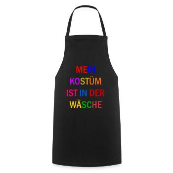 Carnival Costume Women's Gift Carnival Carnival - Cooking Apron - black - Front - AI Model Male 185 dark (185cm)