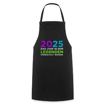 Écolier 2025 Inscription des jeunes filles à l’école 2025 Décoration - Tablier de cuisine - noir - Devant - AI Model Male 185 dark (185cm)