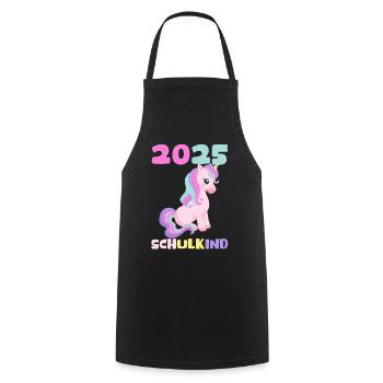 School Child 2025 Young Girls School Enrollment 2025 Decoration - Cooking Apron - black - Front - AI Model Male 185 dark (185cm)