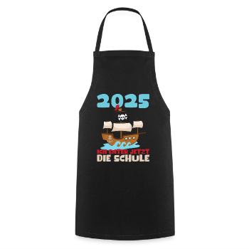 Écolier 2025 Inscription des jeunes filles à l’école 2025 Décoration - Tablier de cuisine - noir - Devant - AI Model Male 185 dark (185cm)