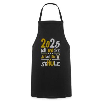 Schulkind 2025 Junge Mädchen Einschulung 2025 Deko - Kochschürze - Schwarz - Vorne - AI Model Male 185 dark (185cm)