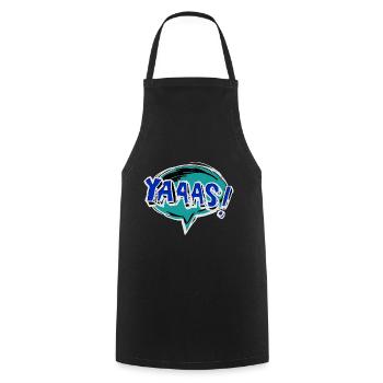 Le style comique de Yaaa - Tablier de cuisine - noir - Devant - AI Model Male 185 dark (185cm)