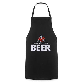 Welding Welder Metal Construction Ironworker Beer - Cooking Apron - black - Front - AI Model Male 185 dark (185cm)
