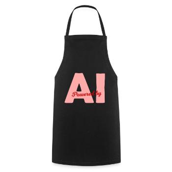 Powered by AI - Cooking Apron - black - Front - AI Model Male 185 dark (185cm)