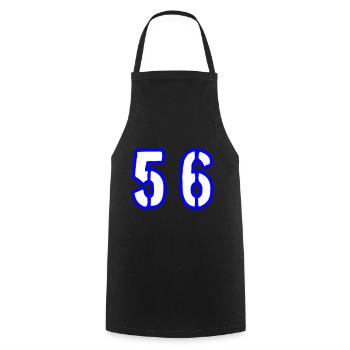 56 Symbole numérique - Tablier de cuisine - noir - Devant - AI Model Male 185 dark (185cm)