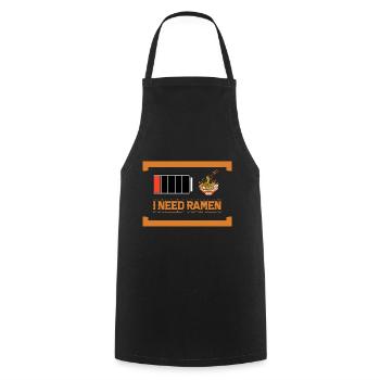 Ich brauche Ramen - Kochschürze - Schwarz - Vorne - AI Model Male 185 dark (185cm)