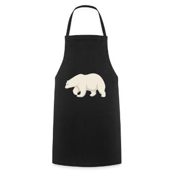 Ours polaire - Tablier de cuisine - noir - Devant - AI Model Male 185 dark (185cm)