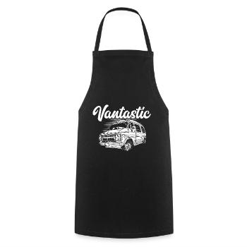 Van Life Motorhome Camping Freugeist Travel - Cooking Apron - black - Front - AI Model Male 185 dark (185cm)