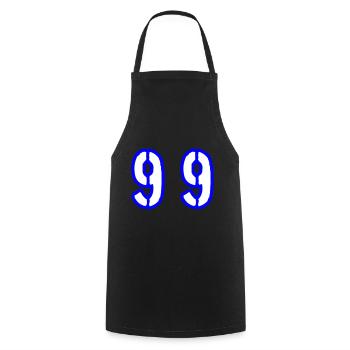 99 Symbole numérique - Tablier de cuisine - noir - Devant - AI Model Male 185 dark (185cm)